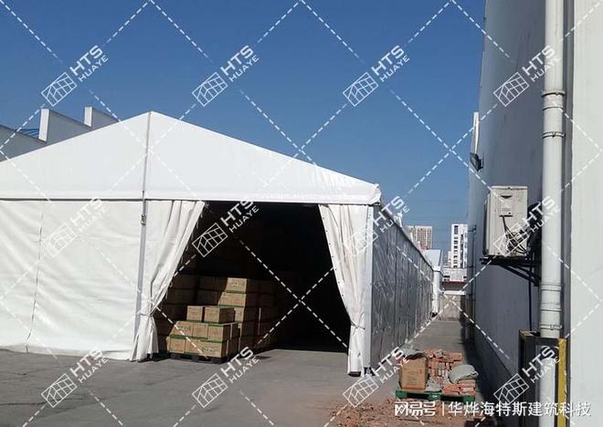 仓储篷房拆除后可多次重复搭建使用几乎无材料损耗(图1)