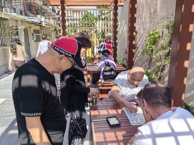 推门就是小公园！百年里弄的狭长小巷焕新成“五感花园”！阿姨爷叔纷纷搬出家里的遮阳篷、椅子、花草周到有新家(图6)