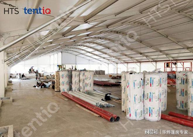 工业临时仓库篷房无需审批可在平整的地面上直接搭建(图1)
