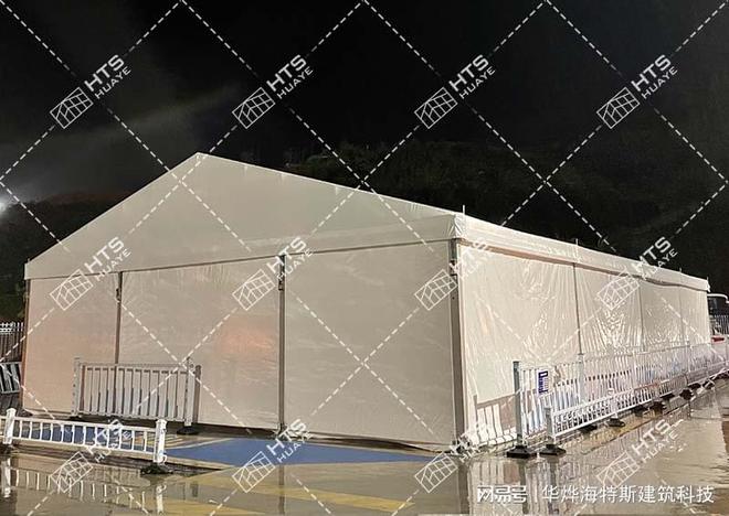 大型环保仓储篷房进行专业的风力测试计算德国模块化结构(图1)