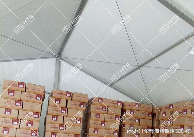 工业仓库帐篷内部无需承重支柱可根据场地大小自由增加或分割搭建(图1)