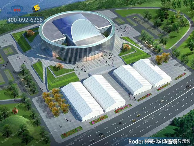越来越多的企业不再考虑建造固定建筑而选择大型仓库帐篷式房屋(图2)
