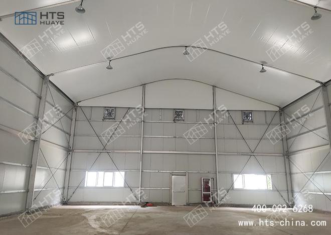 仓储篷房满足客户立体仓库要求并且抗风11级(图2)