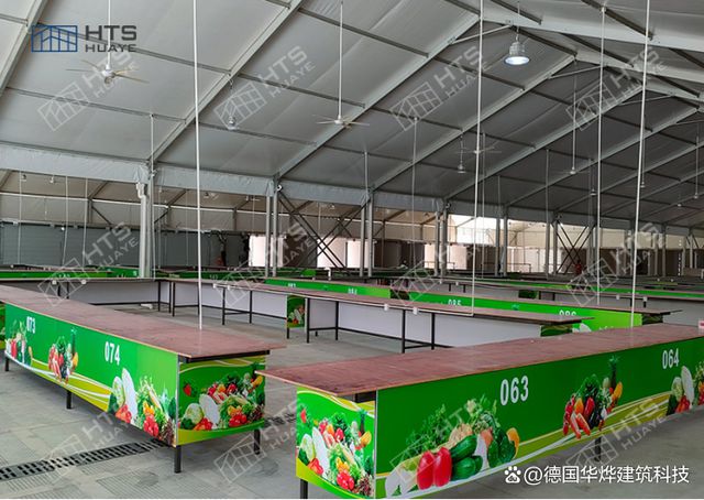 华烨户外大型帐篷给昆山农贸市场带来安全与稳固体验(图4)