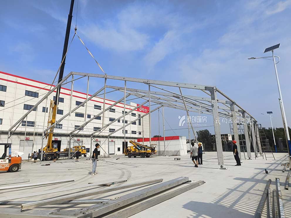 许昌篷房租赁公司可以搭建大跨度仓储大篷(图1)