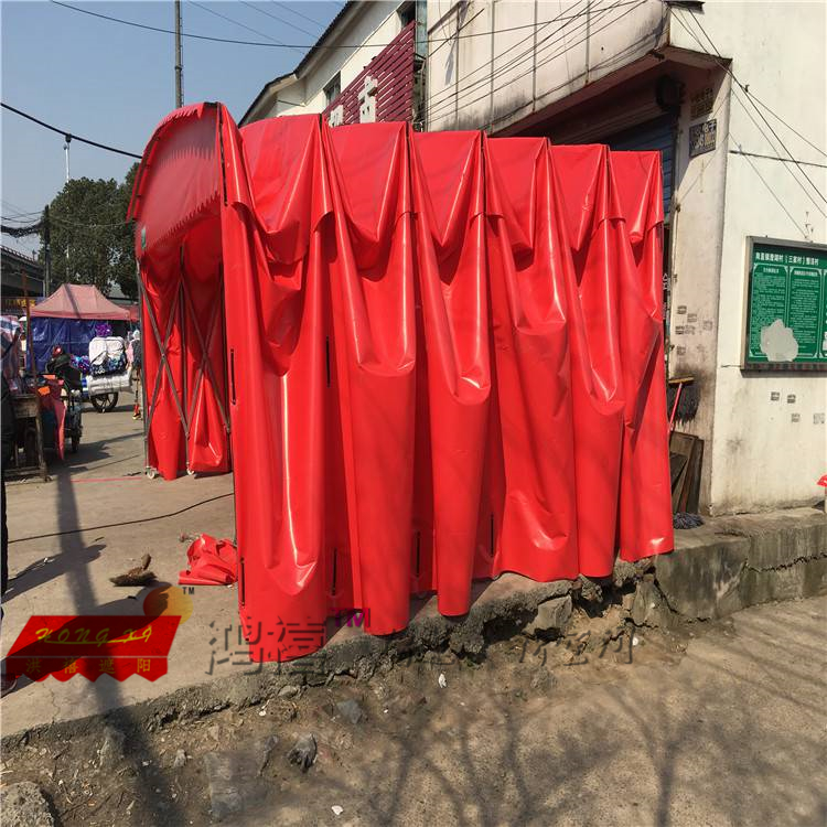 上虞停车棚电瓶车充电蓬油布推拉遮阳棚上虞丁宅伸缩式临时篷房-搜了网(图1)