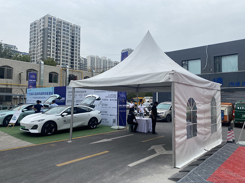 5X5米尖顶篷房搭建出租河南郑州白色篷房租赁(图1)