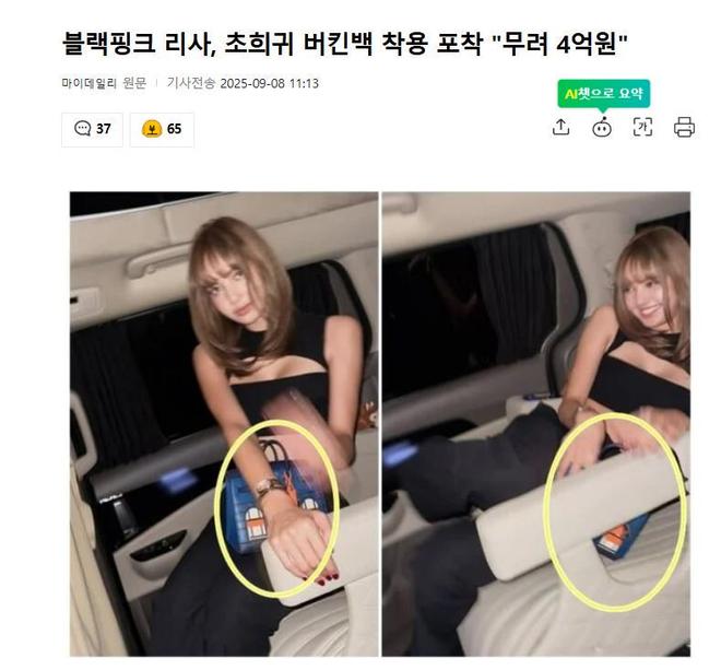 Lisa被曝使用价值4亿韩元手提包(图1)