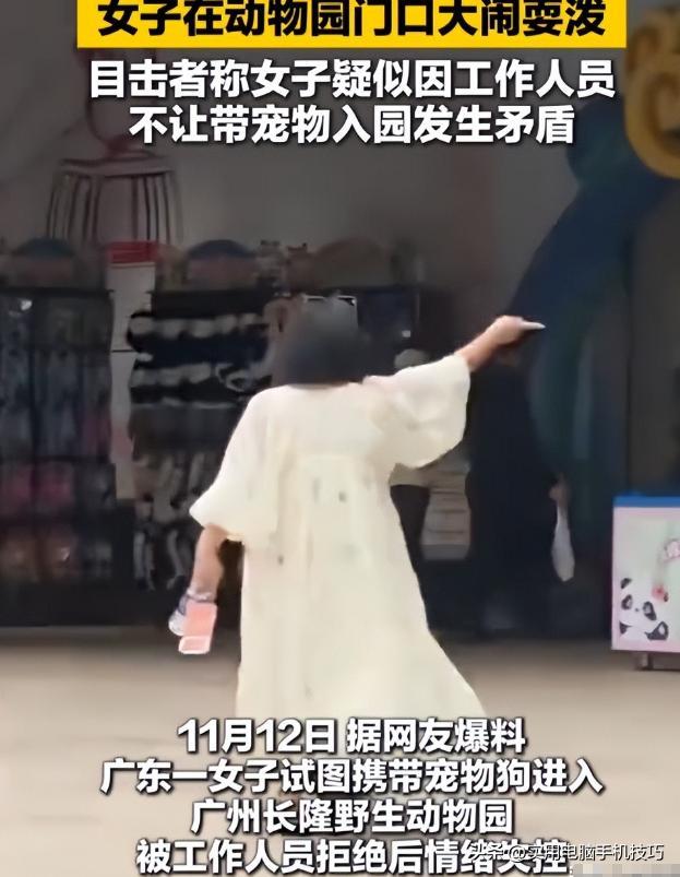 女子大闹长隆动物园后续！被拒带狗撒泼打砸正脸曝光园长回应(图17)