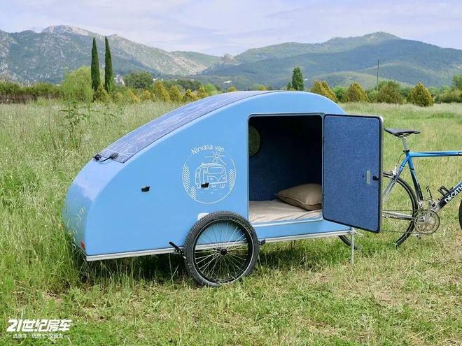 29万元起54kg水滴房车的法式浪漫！NirvanaVan自行车移动小窝(图2)