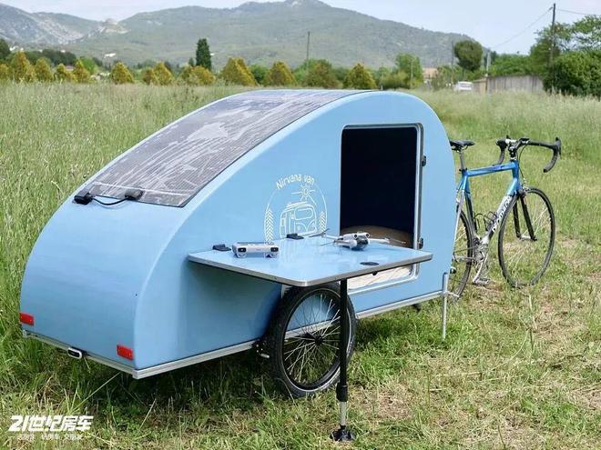 29万元起54kg水滴房车的法式浪漫！NirvanaVan自行车移动小窝(图6)