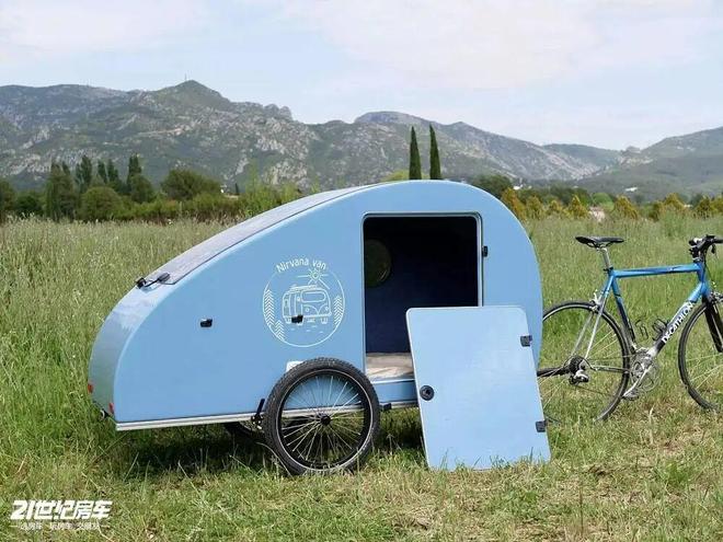 29万元起54kg水滴房车的法式浪漫！NirvanaVan自行车移动小窝(图8)