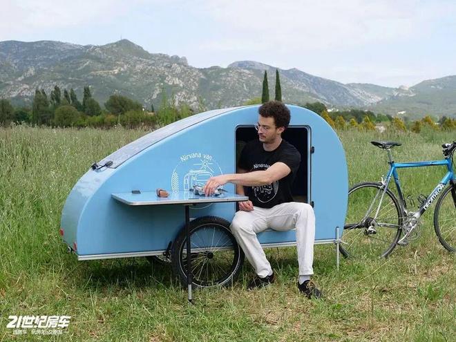 29万元起54kg水滴房车的法式浪漫！NirvanaVan自行车移动小窝(图9)