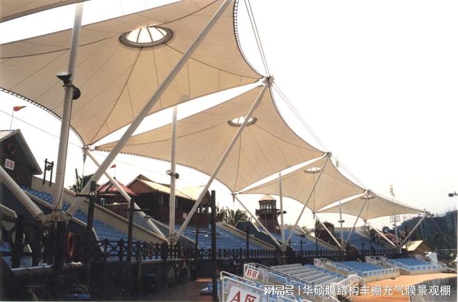 膜结构路口遮阳棚贵吗怎么安装(图1)